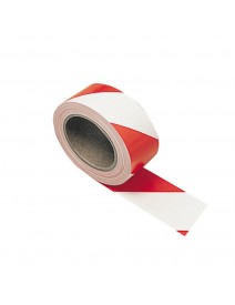 Adhesive Hazard Warning Tape - Red & White